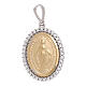 Médaille Miraculeuse pendentif or 750/00 bicolore strass 3,35 gr s1