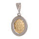 Miraculous Medal pendant, bicolour 18K gold and light blue strass, 1.7 g s2