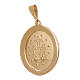 Pingente Medalha Milagrosa ouro 18K strass azuis 3,5 gr s2