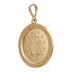 Pingente Medalha Milagrosa ouro 750/00 strass verdes 3,4 gr s2