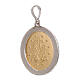 Miraculous Medal pendant 18-carat bicolor gold red crystals 3.4 gr s2