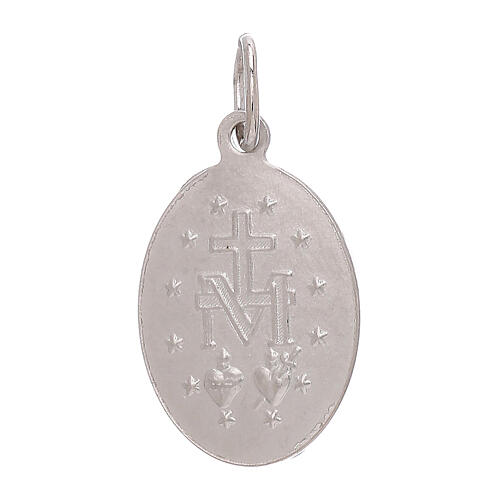 Pendant of the Miraculous Medal, 750/00 white gold, 1.8 g 2