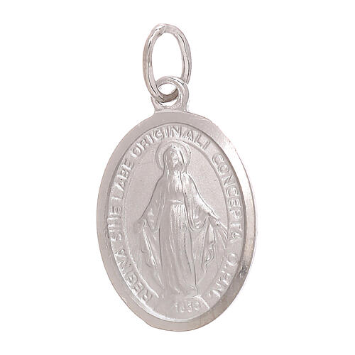 Ciondolo Medaglia Miracolosa oro bianco 750/00 1,8 grammi 1