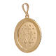Pendentif Médaille Miraculeuse or jaune 18K strass bleu 3,4 gr s2
