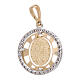 Pingente Medalha Milagrosa redondo ouro 18K bicolor zircões s2