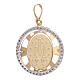 Round Miraculous Medal pendant, 750/00 gold and zircons, 2.7 g s2