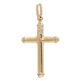 Croce pendente oro giallo 18 kt INRI 1,3 grammi