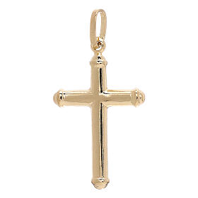 Croce pendente oro giallo 18 kt INRI 1,3 grammi