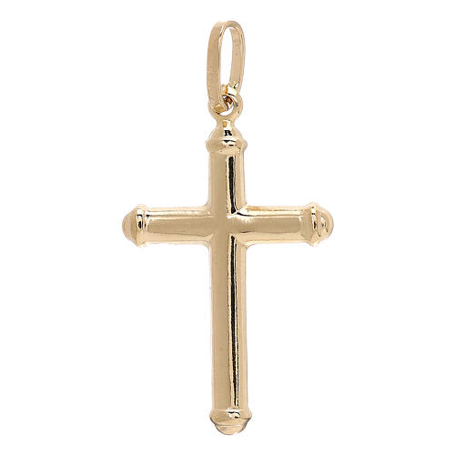 Cruz pingente ouro amarelo 18K INRI 1,3 gr 2