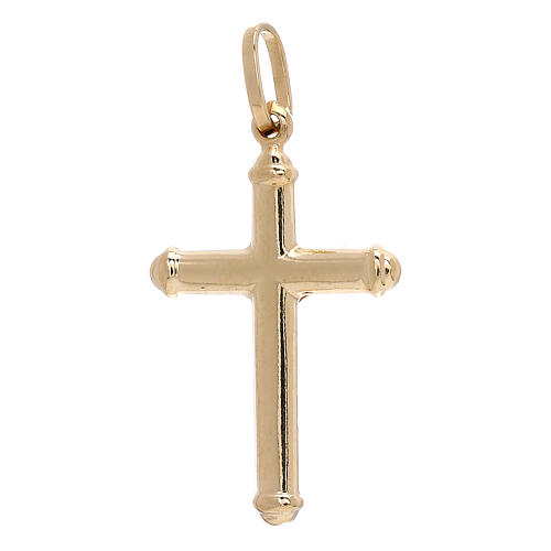 Pendentif crucifix or jaune 750/00 brillant 1,5 gr 2