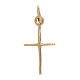 Thin cross-shaped pendant, 750/00 yellow gold, 0.65 g s1