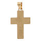 Square cross pendant with body of Christ and rays, 18-carat gold, 1 g s2