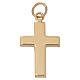 Kreuz Anhänger Gold 18Kt gewölbt 0.7gr s1