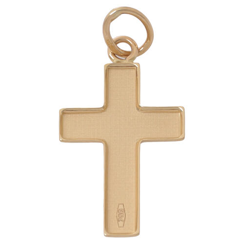 Cruz colgante lámina combada oro amarillo 18 k 0,7 gr 3