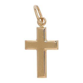 Croce pendente lastra bombata oro giallo 18 kt 0,7 gr