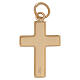 Cross pendant convex sheet of 18-carat yellow gold 0.7 gr s3