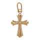 Cross pendant with two finishes, 750/00 gold, 0.75 g s1