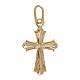 Cross pendant with two finishes, 750/00 gold, 0.75 g s2