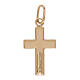 Cross pendant with satin rays, 18K gold, 0.7 g s2