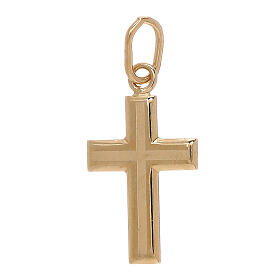 Pendentif croix or bicolore 750/00 0,7 gr