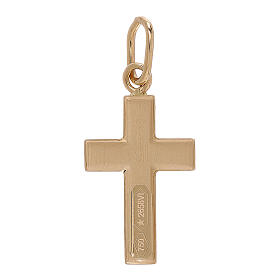 Pendentif croix or bicolore 750/00 0,7 gr