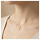 Pendentif croix or bicolore 750/00 0,7 gr s2