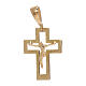 Openworked cross pendant in 750/00 yellow gold with Christ 0.65 gr s1