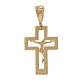 Pendentif croix ajourée Christ or jaune 750/00 0,65 gr s2