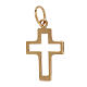 Pendentif silhouette croix ajourée or jaune 18K 0,35 gr s1