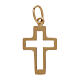 Pendentif silhouette croix ajourée or jaune 18K 0,35 gr s2