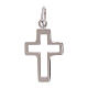 Openworked cross pendant in 750/00 white gold 0.35 gr s1