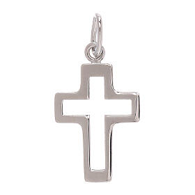 Pendente croce traforata oro bianco 750/00 0,35 gr