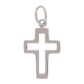 Pendente croce traforata oro bianco 750/00 0,35 gr