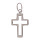 Perforated cross pendant 750/00 white gold 0.35 gr s2