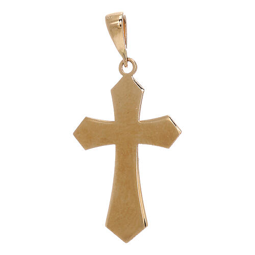 Croix pendentif or jaune 18K Christ 1,2 gr 2