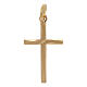 Pendentif croix or jaune 750/00 diagonale satinée 1,1 gr  s1