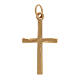 Cross pendant with satin cross in 18 kt gold 0.85 gr s1