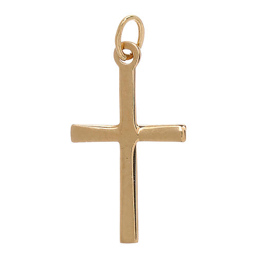 Cruz colgante cruce satinado oro 18 k 0,85 gr 2