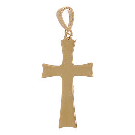 Pingente cruz chapa Cristo ouro 18K 0,85 gr