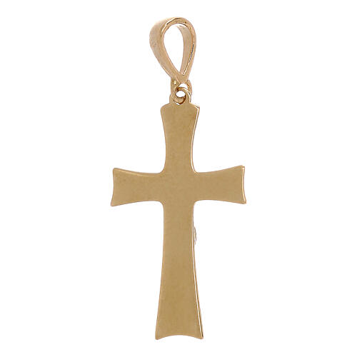 Pingente cruz chapa Cristo ouro 18K 0,85 gr 2