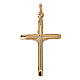 Pendente croce mezza canna bicolore oro 750/00 1,1 gr s2