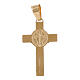 Kruzifix Heiligen Benedikt Gold 18Kt Laser Bearbeitung 1gr s2