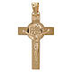 Kruzifix Heiligen Benedikt Gold 18Kt Laser Bearbeitung 2.4gr s1