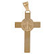 Kruzifix Heiligen Benedikt Gold 18Kt Laser Bearbeitung 2.4gr s2