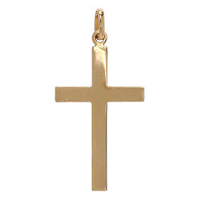 Colgante cruz relieves bicolor oro 750/00 1,1 gr