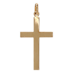 Pendente croce rilievi bicolore oro 750/00 1,1 gr