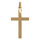 Modern cross pendant embossed pattern 750/00 bicolor gold 1.1 gr s2