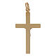 Crucifix pendant in 18 kt gold with two-tone squares 1.3 gr s2