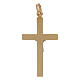 Pingente crucifixo segmentos relevo bicolores ouro 18K 1,3 gr s2