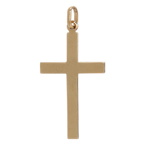 Pingente cruz bicolor detalhes geométricos ouro 750/00 1,1 gr 2